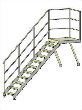 Эвакуационная одномаршевая лестница